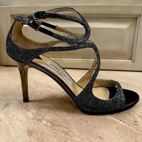 Jimmy Choo Ivette in Anthracite Glitter size EU 39 - Picture 1 of 10
